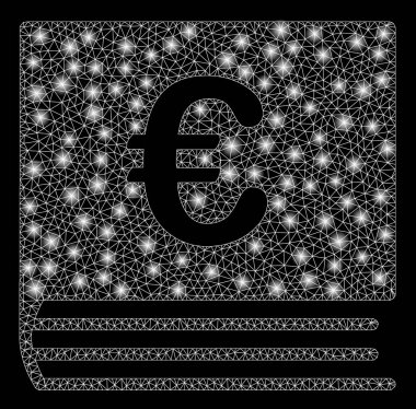 Parlama Spotlu Parlak Örgü Tel Çerçeve Euro Muhasebe Defteri