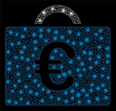 Işık Lekeleri ile Parlak Örgü Karkas Euro Muhasebe Kılıfı