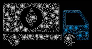 Parlama Noktalar ile Parlak Örgü 2d Ethereum Teslimat Kamyon