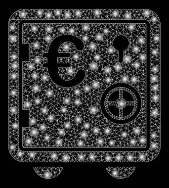 Flare Spotlar ile Parlak Örgü Karkas Euro Bankacılık Güvenli