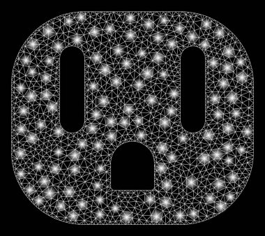 Flaş Spotlu Parlak Örgü Karkas Elektrik Soketi