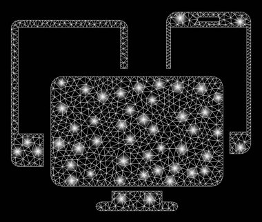 Parlama Noktalı Parlak Kafes Ağ Elektronik Cihazlar