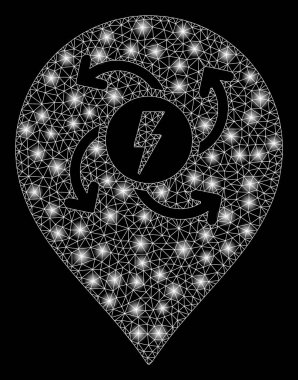 Parlama Noktalar ile Parlak Mesh 2d Elektrik Motor Marker