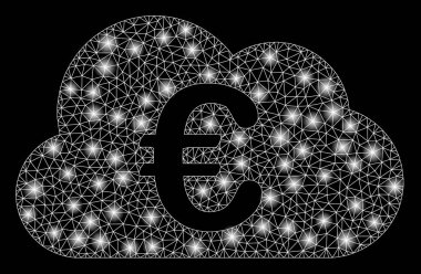 Parlama Spotlu Parlak Örgü 2d Euro Bulutu