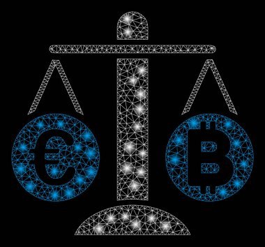 Flash Spotlu Parlak Örgü Karkas Euro Bitcoin Denge Ağırlığı