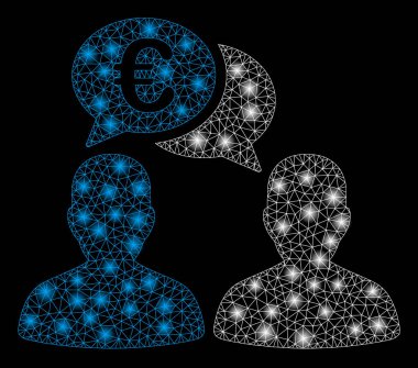 Işık Noktalar ile Parlak Mesh 2d Euro Sohbet