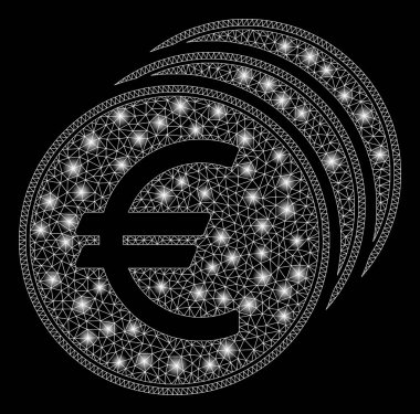 Işık Spotlu Parlak Örgü 2d Euro Madeni Paralar