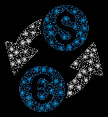 Flash Spotlar ile Parlak Mesh 2d Euro Dolar Değişimi