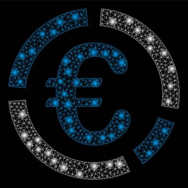 Parlama Spotlu Parlak Kafes 2d Euro Finansal Diyagramı