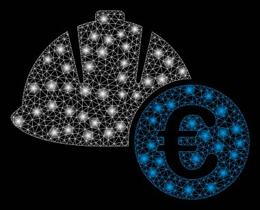 Parlak Örgü 2d Mühendislik Kask ve Parlama Noktalar ile Euro