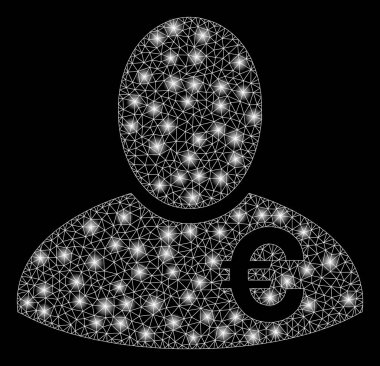 Parlama Spotlu Parlak Kafes Ağ Euro Finansörü