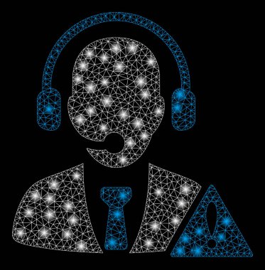 Işık Noktalar ile Parlak Örgü Tel Çerçeve Acil Servis