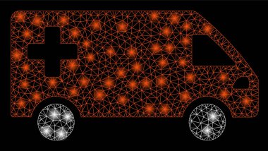Parlama Noktalar ile Parlak Örgü 2d Acil Van