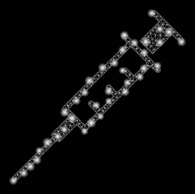 Flash Spotlu Parlak Örgü Ağı Boş Şırınga