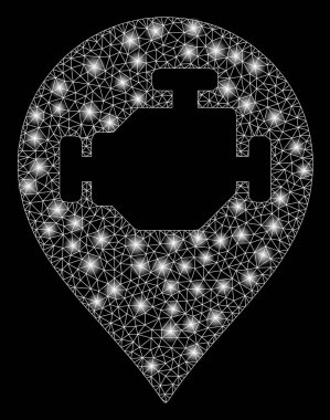 Işık Noktalı Parlak Örgü Tel Çerçeve Motor Kalemi