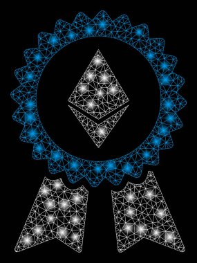 Flash Spotlu Parlak Kafes Ağ Ethereum Ödülü Mührü