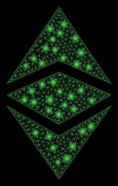 Işık Lekeleri ile Parlak Örgü Karkas Ethereum Klasik