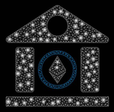 Flash Spotlu Parlak Kafes Ağ Ethereum Corporation Binası