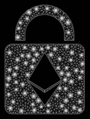 Parlama Noktalar ile Parlak Örgü Ağ Ethereum Kilit