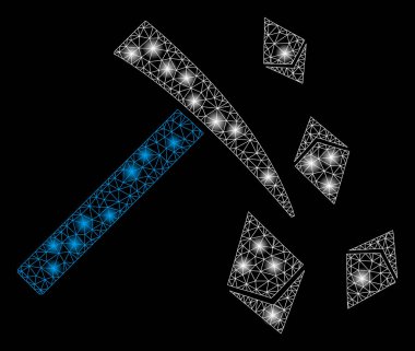Flash Spotlu Parlak Örgü Karkas Ethereum Madencilik Çekiç