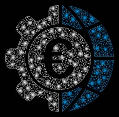 Flare Spotlar ile Parlak Mesh Network Euro Küresel Sanayi