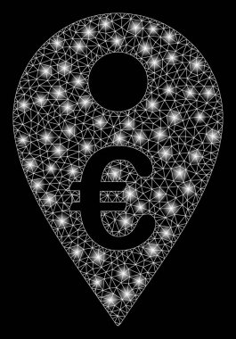 Flash Spotlu Parlak Kafes Ağı Euro Harita İşaretleyicisi