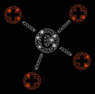 Flare Spotlar ile Parlak Mesh 2d Euro Tıbbi Linkler