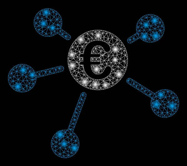 Блестящее выступление Меша на Евро со светлыми пятнами — стоковый вектор