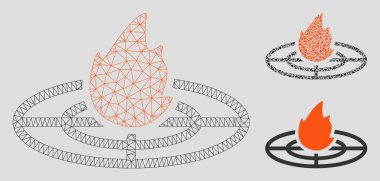 Ateşhedef Vektör Örgü Ağ Modeli ve Üçgen Mozaik Simgesi