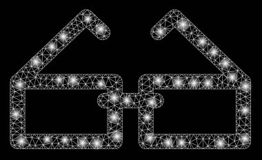 Flare Spotlu Fişek Kafes Tel ÇerçeveLi Gözlükler