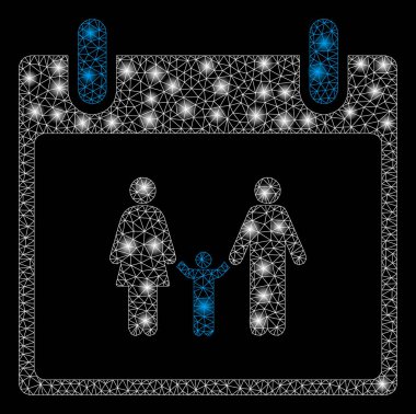 Flare Mesh 2d Aile Takvim Günü Flare Spotlar ile