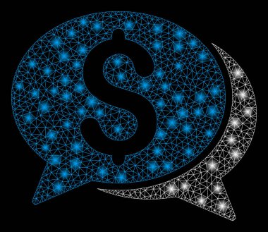 Işık Noktalar ile Parlak Örgü Karkas Finansal Sohbet