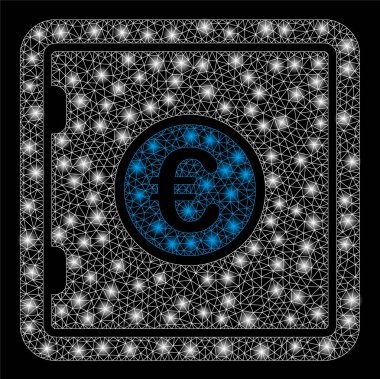 Flash Spotlu Parlak Kafes Tel Çerçeve Euro Güvenli