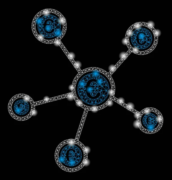 Parlama Noktaları ile Parlak Örgü Karkas Euro Ağ Yapısı