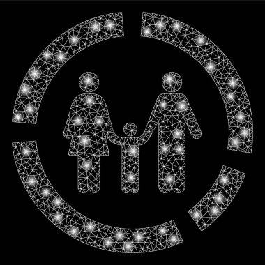 Flash Spotlu Parlak Kafes 2d Aile Diyagramı