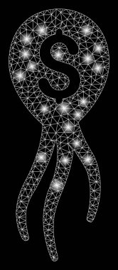 Işık Lekeleri ile Parlayan Örgü Tel Çerçeve Finansal Enfeksiyon Mikrop