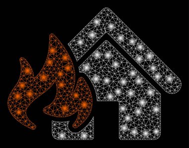 Flare Örgü Tel Çerçeve Yangın Hasar Parlama Noktalar ile