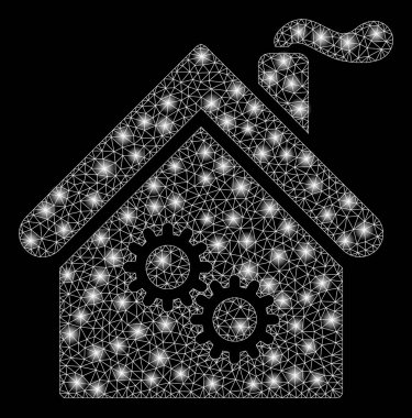 Flare Spotlu Fişek Kafes Tel Çerçeve Fabrika Binası