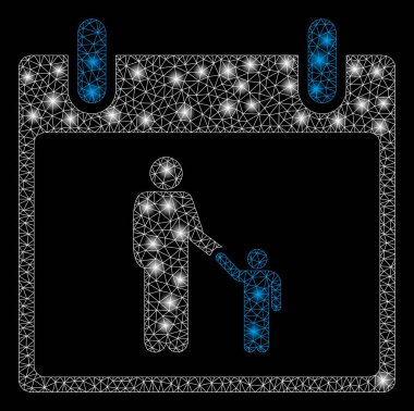 Flare Örgü Tel Çerçeve Baba Takvim Günü Flare Spotlar ile