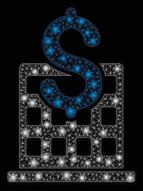 Flare Örgü Tel Çerçeve Finansal Şirket Binası Flare Spotlar ile