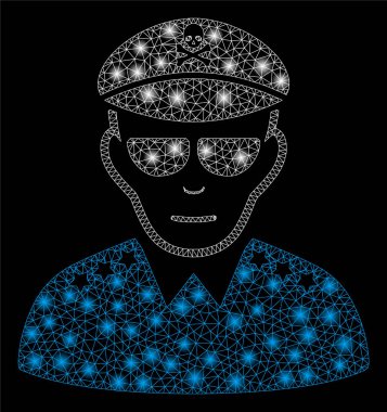 Işık Lekeleri ile Parlak Örgü Karkas Evil Army General