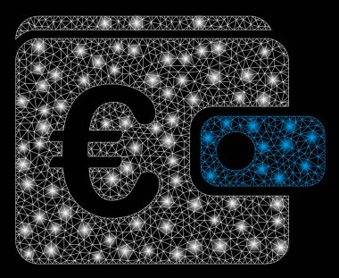 Flare Mesh Ağ Euro Cüzdan Flare Spotlar ile