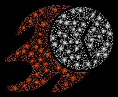 Flare Örgü Tel Çerçeve Yangın Son Saat Flare Noktalar ile