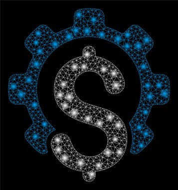 Işık Spotlar ile Parlayan Mesh 2d Finans Sanayi