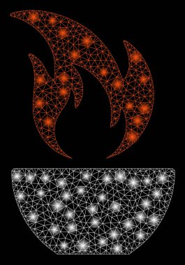 Flare Mesh Karkas Yangın Kase Flare Noktalar ile