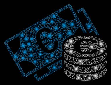 Flash Spotlar ile Flare Mesh Karkas Euro Para