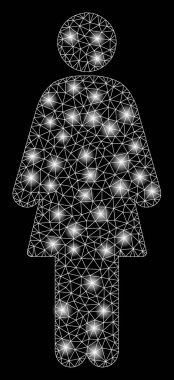 Flare Mesh Karkas Kadın Flare Noktalar ile