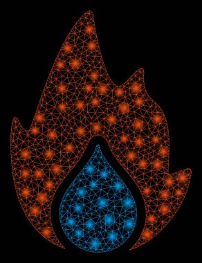 Flare Mesh 2d Ateş ve Su Damlası Ile Flare Spotlar