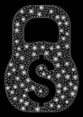 Hafif Noktalar ile Flare Örgü Tel Çerçeve Mali Ağırlık