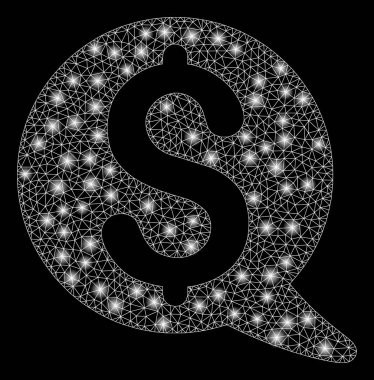 Işık Lekeleri ile Parlayan Örgü Tel Çerçeve Finansal Mesaj Balon